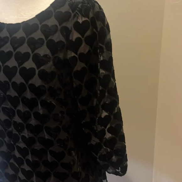 TALBOTS HEART VELVET BLOUSE TOP Size S Valentine’s Day - Picture 3 of 12